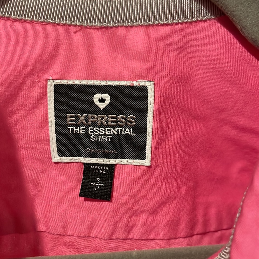 Pink Express button down - Picture 3 of 4